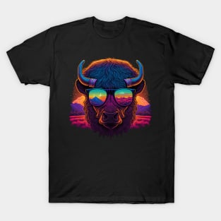 Retrowave Bison T-Shirt